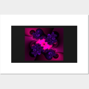 Pink and Purple fractal Posters and Art